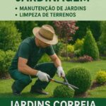 Manutenção de jardins Limpeza de terrenos